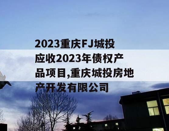 2023重庆FJ城投应收2023年债权产品项目,重庆城投房地产开发有限公司